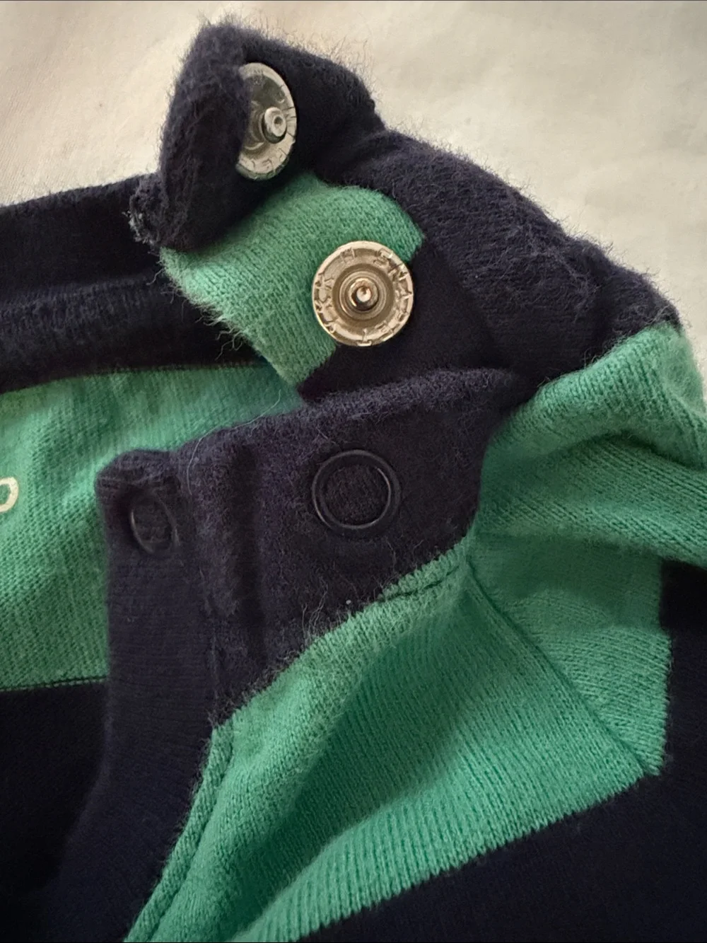 GAP Navy and Green Striped Baby Matching Set baby 3-6 months